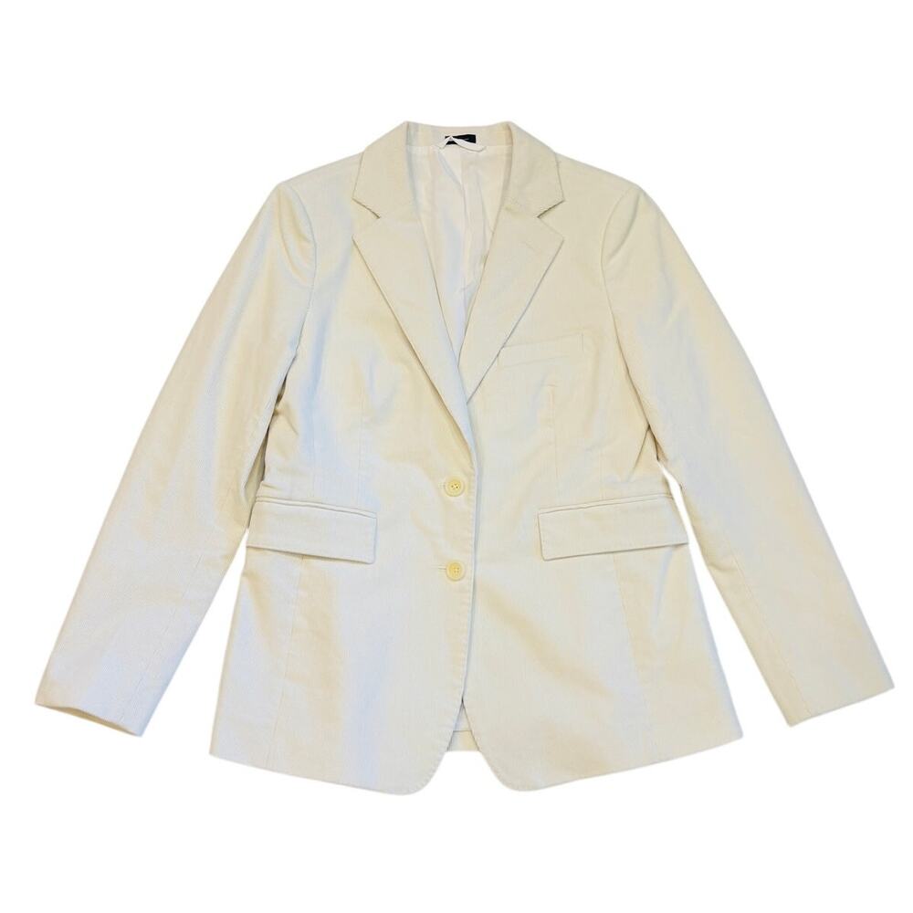 Vineyard Vines Blazer Jacket Womens Small White Corduroy Business Casual Preppy